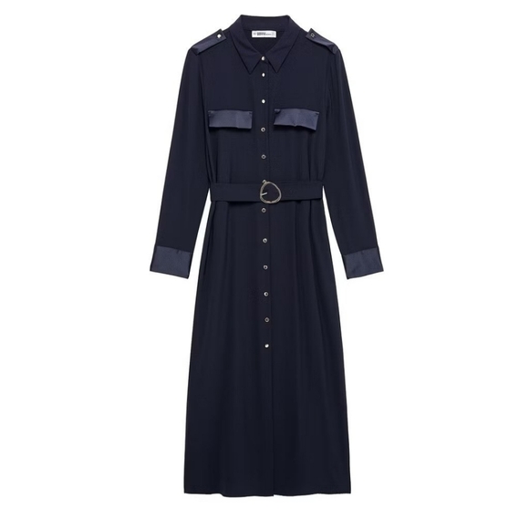 ZARA MIDI SHIRT DRESS SIZE XS - Picture 6 of 10